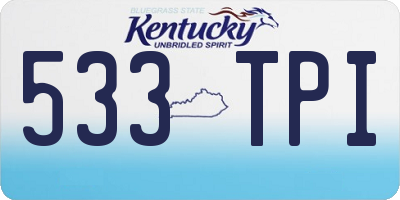 KY license plate 533TPI