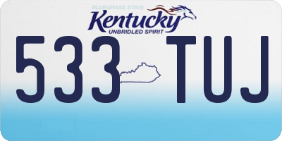 KY license plate 533TUJ