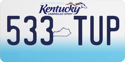 KY license plate 533TUP