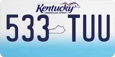 KY license plate 533TUU