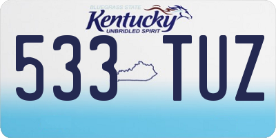 KY license plate 533TUZ
