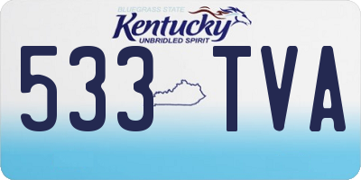 KY license plate 533TVA