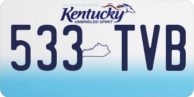 KY license plate 533TVB