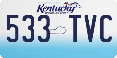 KY license plate 533TVC