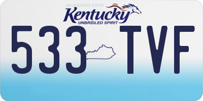 KY license plate 533TVF