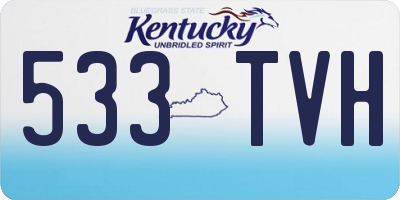 KY license plate 533TVH