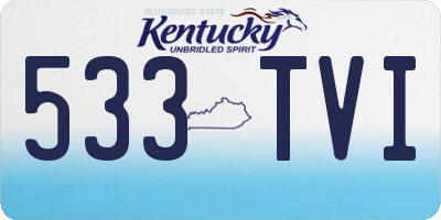 KY license plate 533TVI