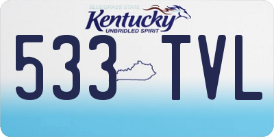 KY license plate 533TVL