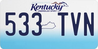 KY license plate 533TVN