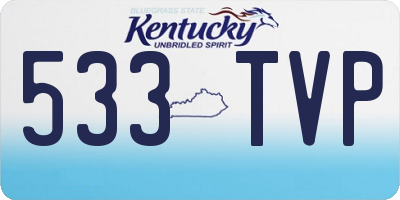 KY license plate 533TVP