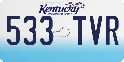 KY license plate 533TVR