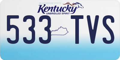 KY license plate 533TVS