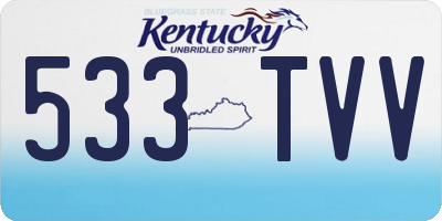 KY license plate 533TVV