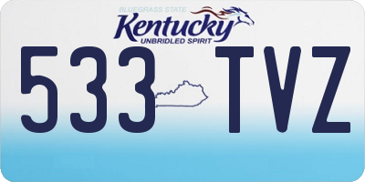 KY license plate 533TVZ