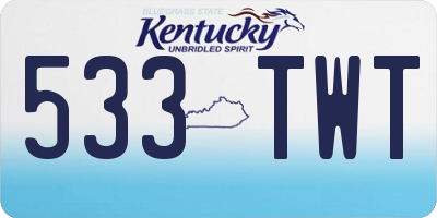 KY license plate 533TWT