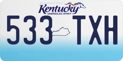 KY license plate 533TXH