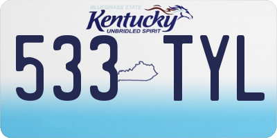 KY license plate 533TYL