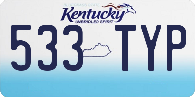 KY license plate 533TYP