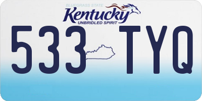 KY license plate 533TYQ