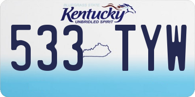 KY license plate 533TYW