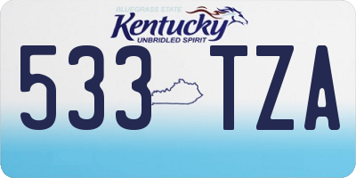 KY license plate 533TZA