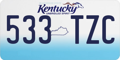 KY license plate 533TZC