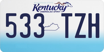 KY license plate 533TZH