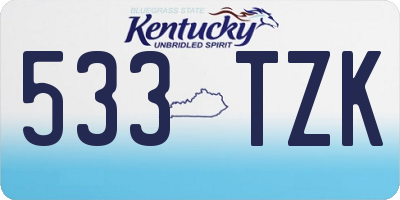 KY license plate 533TZK