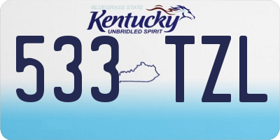 KY license plate 533TZL