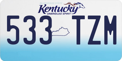 KY license plate 533TZM