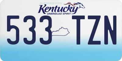 KY license plate 533TZN