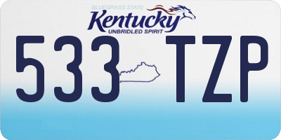 KY license plate 533TZP