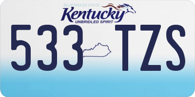 KY license plate 533TZS