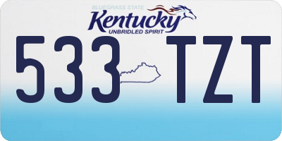 KY license plate 533TZT