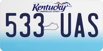 KY license plate 533UAS