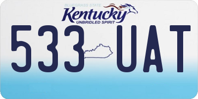 KY license plate 533UAT