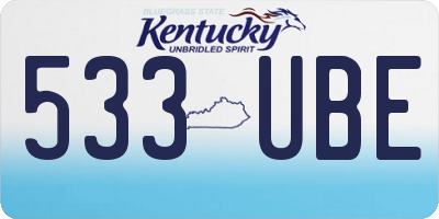 KY license plate 533UBE