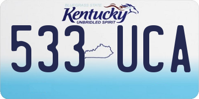 KY license plate 533UCA