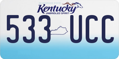 KY license plate 533UCC
