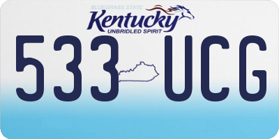 KY license plate 533UCG