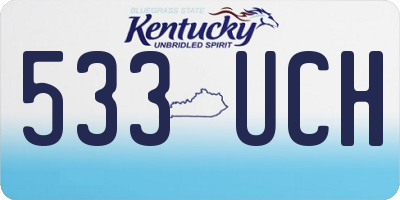 KY license plate 533UCH