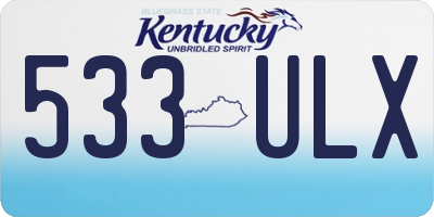 KY license plate 533ULX