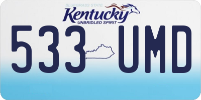 KY license plate 533UMD