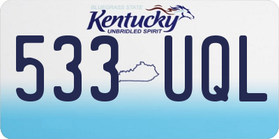 KY license plate 533UQL