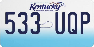 KY license plate 533UQP