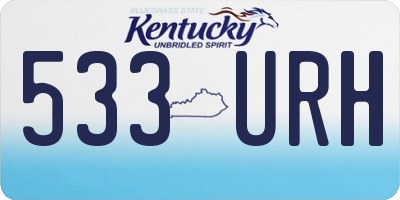 KY license plate 533URH
