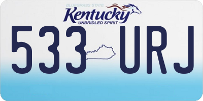 KY license plate 533URJ