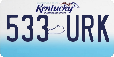 KY license plate 533URK