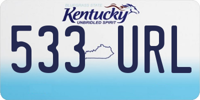 KY license plate 533URL