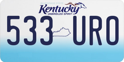 KY license plate 533URO
